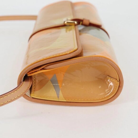 LOUIS VUITTON Monogram Vernis Pochette Fleur Bag Yellow - Picture 3 of 15